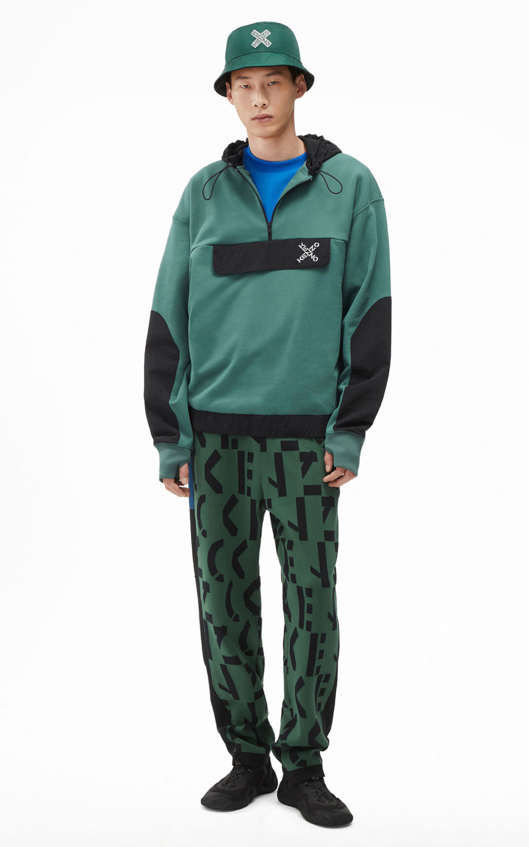 Kenzo Sport oversize Sudadera Hombre Verde Oscuro | 4897563-DT